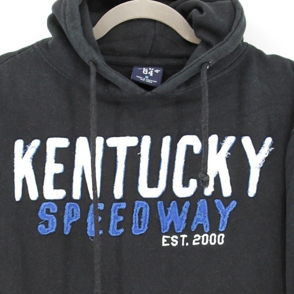 Kentucky Speedway $48 Medium Black Hoodie Sweatshirt Blue 84 EST. 2000 Pullover‎